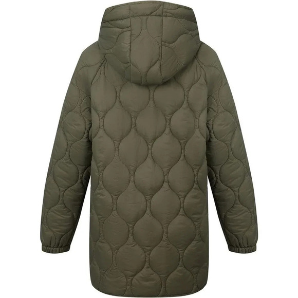 Women Quilted  Jacket Hooded Loose lightweight Packable Transitional Puffer Coat - Picture 3 of 6